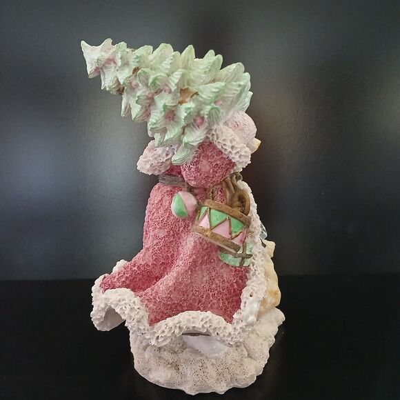 Christmas Santa 9 Inch Holding Presents & Christmas Tree Resin Figurine Decor - Picture 3 of 6